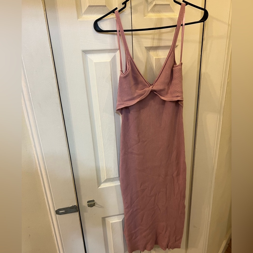 Long nude pink dress